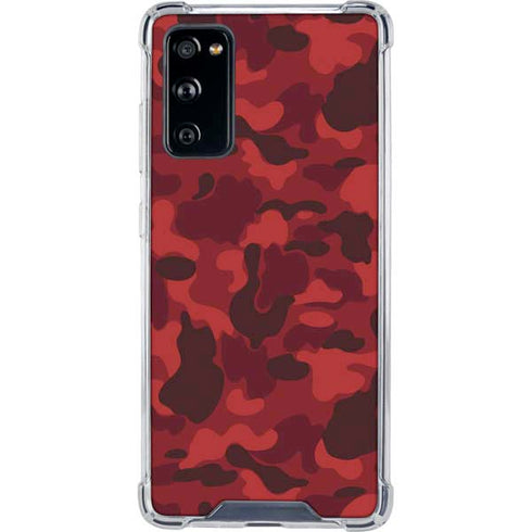 Red Street Camo Galaxy S20 FE Clear Case